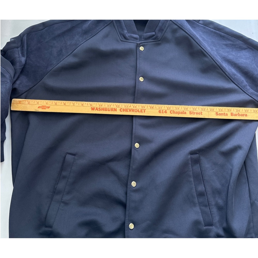 Sean John Men's 4XL Track Jacket Navy Blue Gold Button Up Long Sleeve - Picture 7 of 9